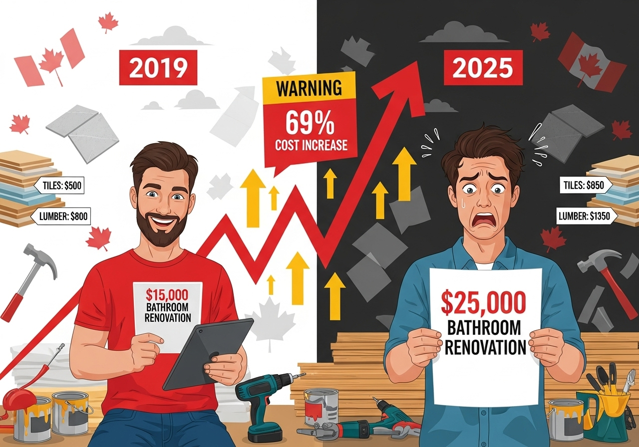 Canadian Renovation Costs Surge 69% Since 2019: BetterBid Analysis Reveals Widespread Homeowner Price Shock